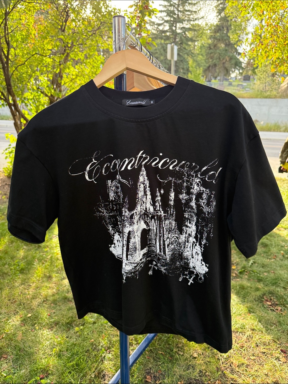 Black Graphic Tee for men's
